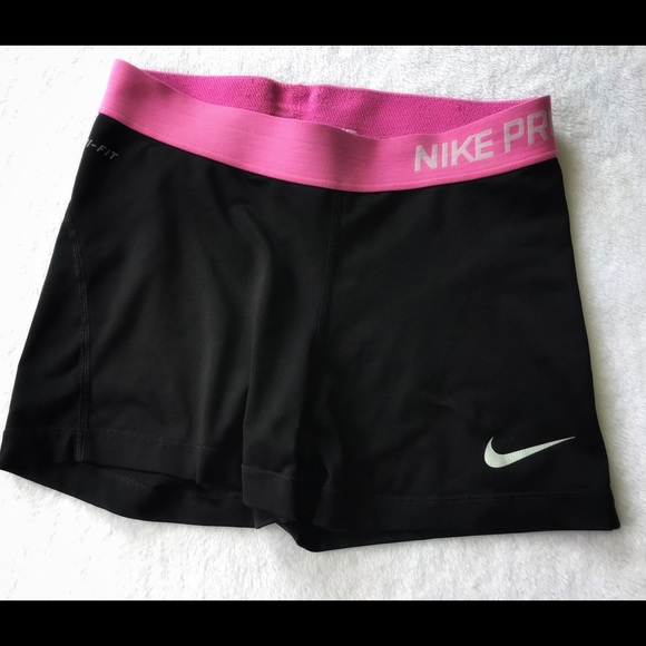Nike Pants - Nike Pro Pink & Black Athletic Shorts size medium